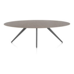 Saluti, eetkamertafel ellips 240 x 110 cm. - 4 poot - graphiet - Lava