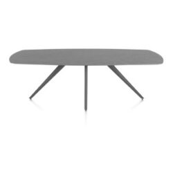 Saluti, eetkamertafel ovaal 240 x 110 cm. - 4 poot - graphiet - Antraciet