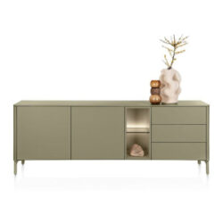 Trentino, Dressoir 210 cm. - 2-deuren + 3-laden + 2-niches - Olijf
