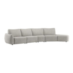 OLVERA - 1 zits arm links - 1 zits zonder armen - triangel element met rug - curved ottomane rechts
