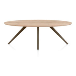 Arvada, eetkamertafel 220 x 110 cm, ellips, 4 poot - Steel Brown