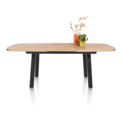 Pavarotti, uitschuiftafel 160 (+ 50) x 110 cm - tafelpoten (4) metaal