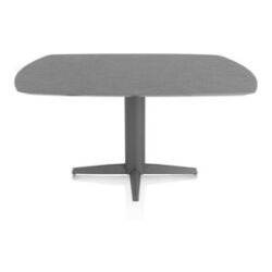 Saluti, eetkamertafel ovaal 150 X 105 cm. - centrale teenpoot - grafiet - Antraciet