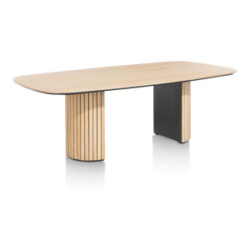 Pavie, table - ovale - 270 x 120 cm (pied en bois) - natural