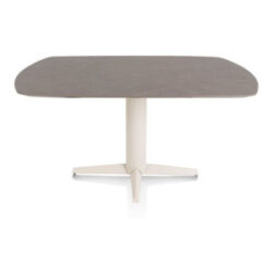 Saluti, eetkamertafel ovaal 150 X 105 cm. - centrale teenpoot - creme - Lava
