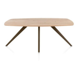 Arvada, eetkamertafel 190 x 100 cm, ovaal, 4 poot - Steel Brown