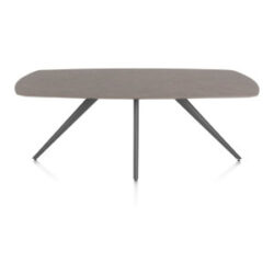 Saluti, eetkamertafel ovaal 210 x 105 cm. - 4 poot - graphiet - Lava