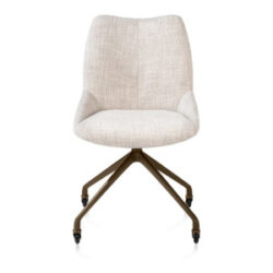 Mats, chaise - roulettes - steelbrown - Luton - Creme