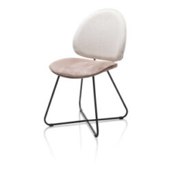 Luna, eetkamerstoel - tube frame (ROB) - combi Ponti / Calabria - Creme