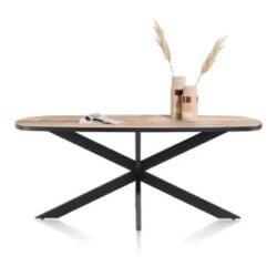 Avalox, eetkamertafel ovaal 210 x 110 cm - kleur driftwood - centrale poot
