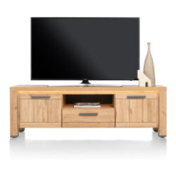 Delmonte, lowboard 170 cm - 2-deuren + 1-lade + 1-niche (LED + dimmer)