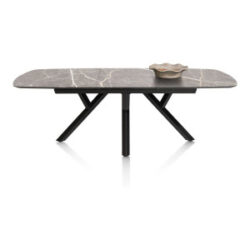 Minato, uitschuiftafel - ovaal - 180 (+ 60) x 110 cm. - Lichtgrijs