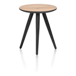 Maze, salontafel rond 40 cm - hoogte 46 cm - Railway brown