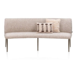 Bovina, eetkamerbankje 210 cm - stof Luton - frame steelbrown - koper
