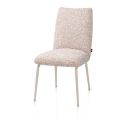 Bovina, chaise - tissu Luton + ressorts nosag - piétement crème - cuivre