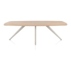 Arvada, eetkamertafel 250 x 110 cm, ovaal, 4 poot - Creme