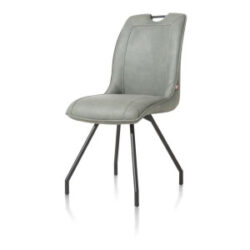 Michiel, chaise - 4 pieds + poignee - tissu pala - Vert
