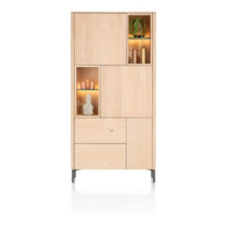 Trenton, bergkast 95 cm - 3-deuren + 2-laden + 4-niches - natural