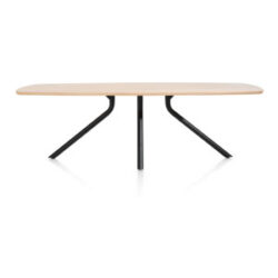 Arvada, table 250 x 110 cm. - ovale - pied central long - natural