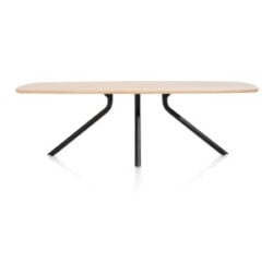 Arvada, tafel 250 x 110 cm. - ovaal - centrale poot lang - natural