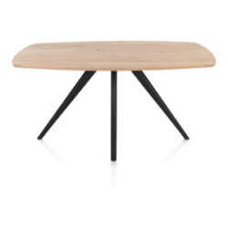 Arvada, eetkamertafel 160 x 100 cm, ovaal, 4 poot - Rough off black
