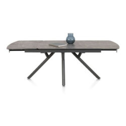 Novello, uitschuiftafel 200 (+ 78) x 100 cm - Primo Laminato marble - Lichtgrijs