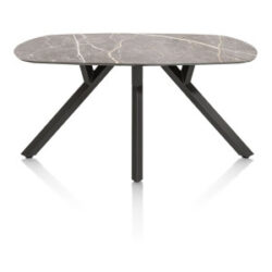 Minato, eetkamertafel - ovaal - 200 x 105 cm. - Lichtgrijs