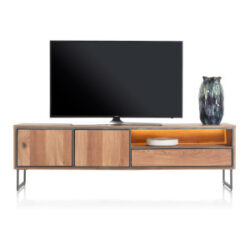 Trapani, lowboard 200 cm - 2-deuren + 1-lade + 1-niche (+ LED)