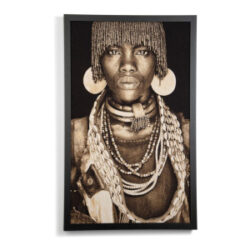 Hamar Woman schilderij 75x125cm - Multikleur