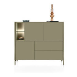 Trentino, Dressette 153 cm. - 3 portes + 2 tiroirs + 2 pinces - Olive