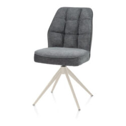 Bell, eetkamerstoel - creme frame - draaibaar - pocket - combi Calabria/Vada - Antraciet