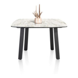 Palace, eetkamertafel rond 150 x 120 cm - 4-poten - wit