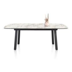 Palace, uitschuiftafel 160 (+ 50) x 110 cm - 4-poten - wit