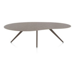 Saluti, eetkamertafel organisch 240 x 120 cm. - 4 poot - steelbrown - Lava