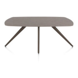Saluti, eetkamertafel ovaal 180 x 105 cm. - 4 poot - steelbrown - Lava