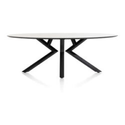 Masura, eetkamertafel ellips - 220 x 105 cm - wit