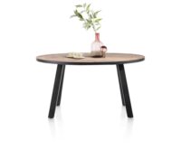 Avalox, table ronde 150 x 120 cm - couleur driftwood - 4 pied