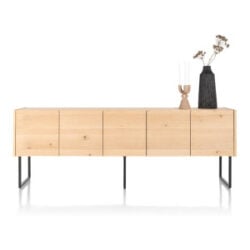 Carving, dressoir 240 cm. - 5-deuren - natural
