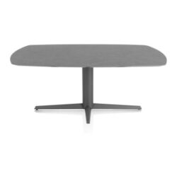 Saluti, table ovale 180 X 105 cm. - pied central - graphite - Anthracite