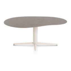 Saluti, eetkamertafel organisch 180 X 120 cm. - centrale teenpoot - creme - Lava