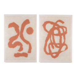 Organic Abstract set de 2 cadres 70x100cm - Orange