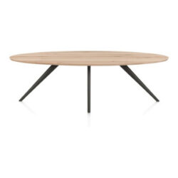 Arvada, Table à manger 250 x 110 cm, ellipse, 4 pieds - Metal graphite