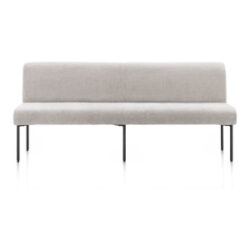 Reverso, eetkamerbank 200 cm - pocket - stof Livigno - Kiezel