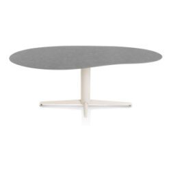 Saluti, table organic 210 X 120 cm. - pied central - crème - Anthracite