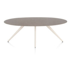 Saluti, eetkamertafel ellips 210 x 105 cm. - 4 poot - cr&egrave;me - Lava