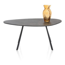 Montello, table basse 94 x 49 cm. - hauteur 42 cm. - plateau en ceramique - noir