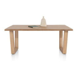 Nyborg, eetkamertafel 200 x 100 cm - rand boomvorm - V-poot hout
