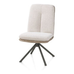 Theros, Eetkamerstoel 4-poots graphiet frame - draaibaar - stof oregon/sevilla - beige