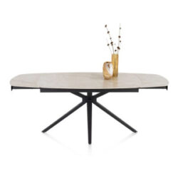 Lattina, Uitschuiftafel 140 (+ 2 x 30 cm.) x 100 cm. - Marble creme