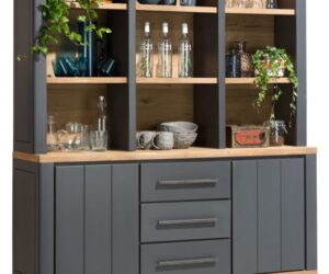 Henders & Hazel Jardin buffetkast 160 cm in Antraciet, schuin vooraanzicht